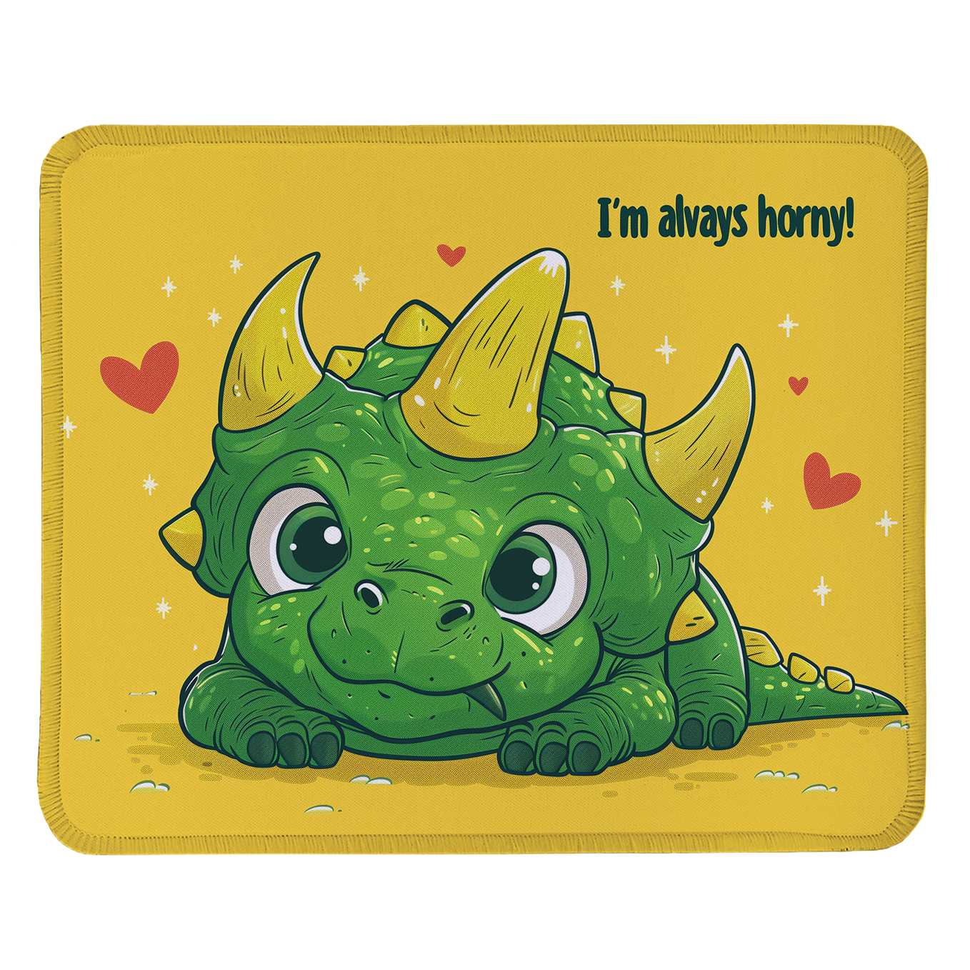 Sarcastic Cartoons – Set of 2 Stitched Gaming Mouse Pads with Anti-Slip Rubber Base and Waterproof Surface