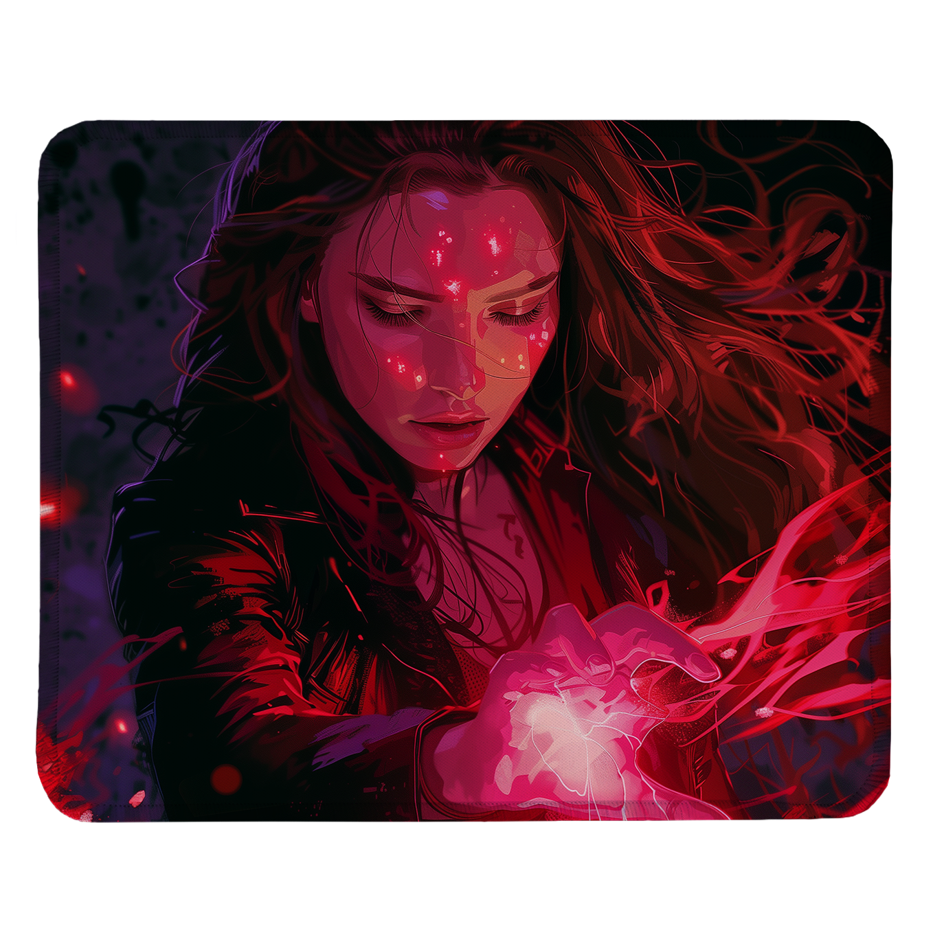 Scarlet Witch Set of 2 Stitched Gaming Mouse Pads with Anti-Slip Rubber Base and Waterproof Surface