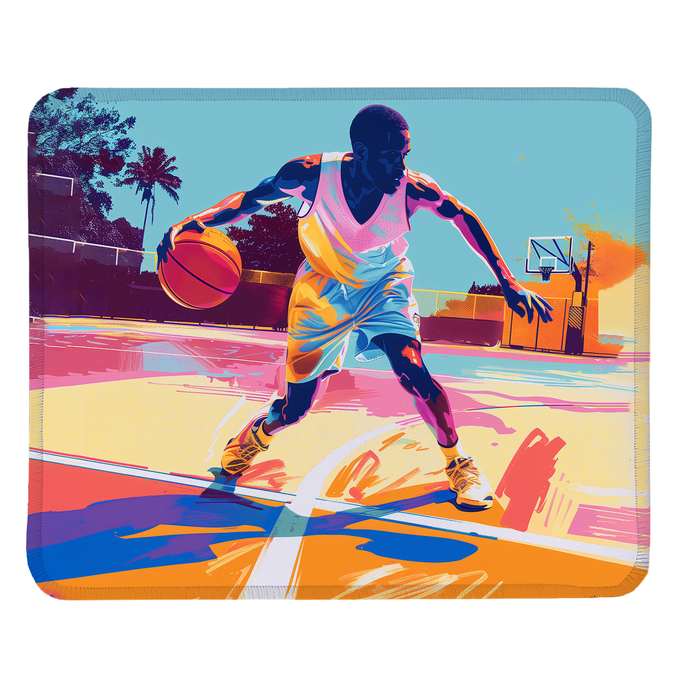 Dunk Master – Set of 2 Stitched Gaming Mouse Pads with Anti-Slip Rubber Base and Waterproof Surface