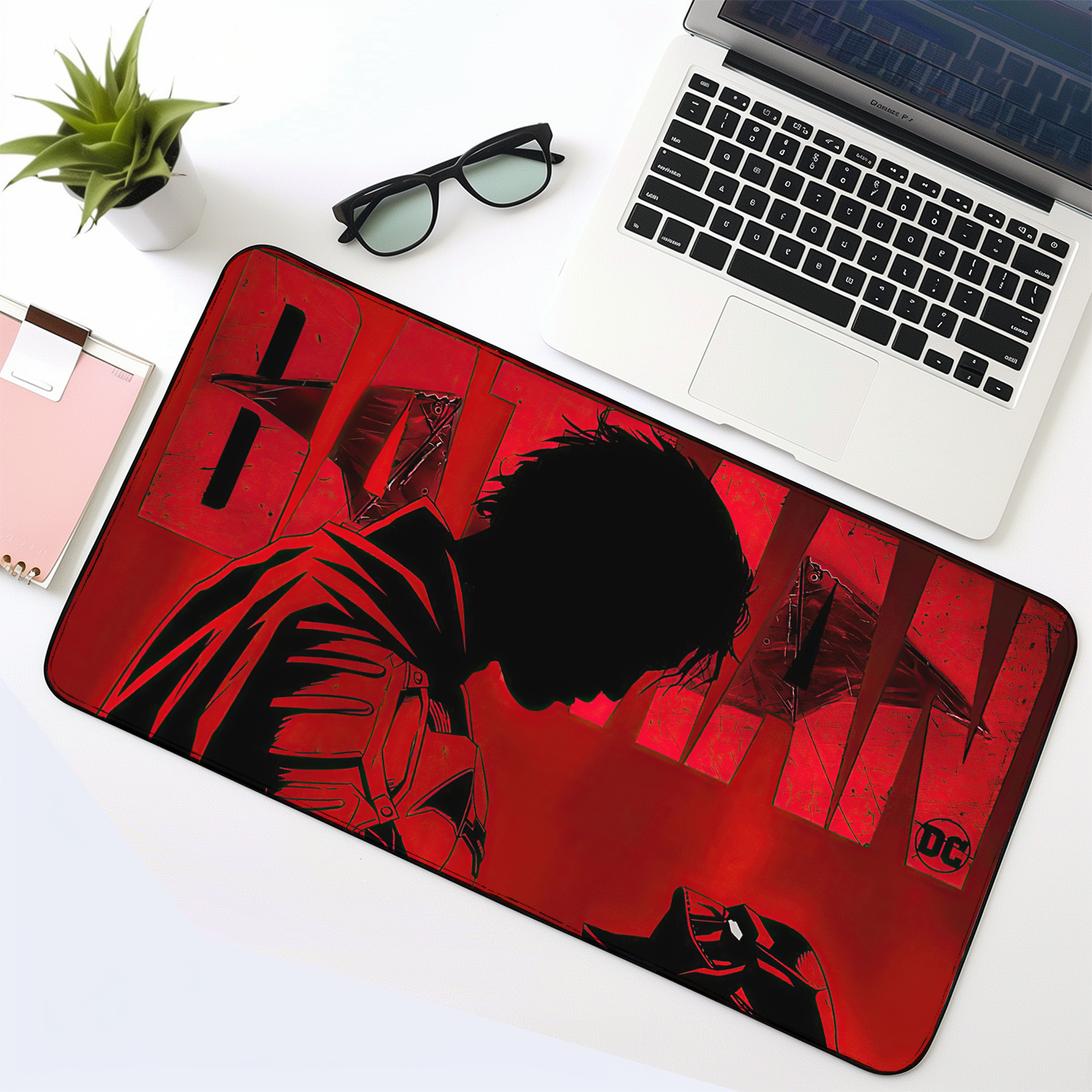 DC The Batman Mouse Pad - 23.6 x 11 Inches Desk Pad - Gaming and Workstation Mat for Vengence Art Fans - Non-Slip Rubber Base - Smooth Surface for Precise Control
