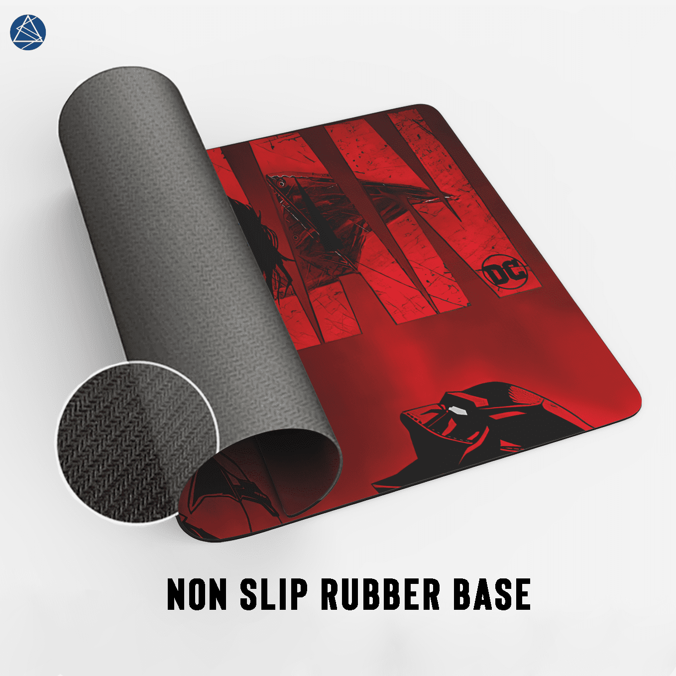 DC The Batman Mouse Pad - 23.6 x 11 Inches Desk Pad - Gaming and Workstation Mat for Vengence Art Fans - Non-Slip Rubber Base - Smooth Surface for Precise Control