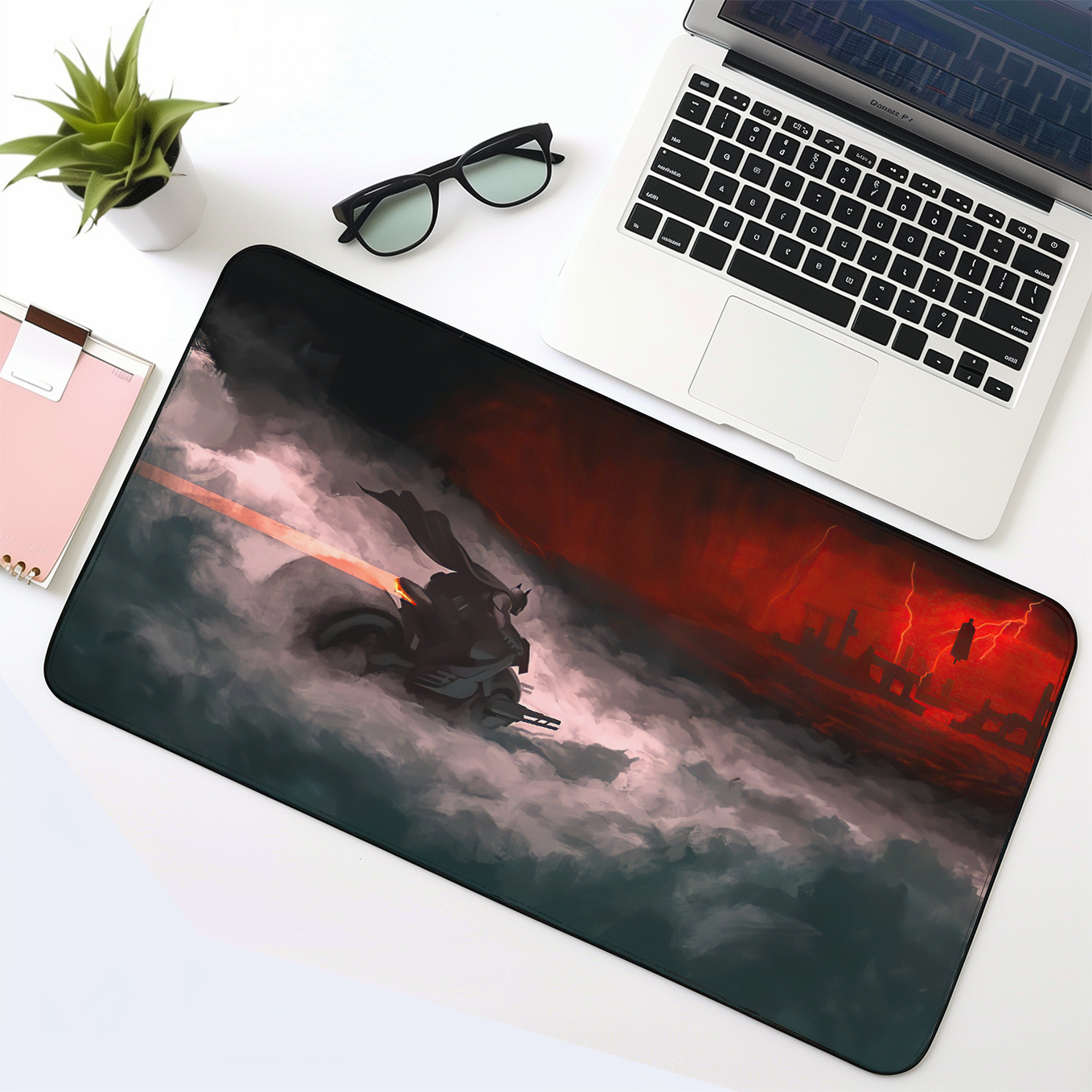 DC Batman VS Superman Art Mouse Pad - 23.6 x 11 Inches Desk Pad - Gaming and Workstation Mat for Vengence Art Fans - Non-Slip Rubber Base - Smooth Surface for Precise Control