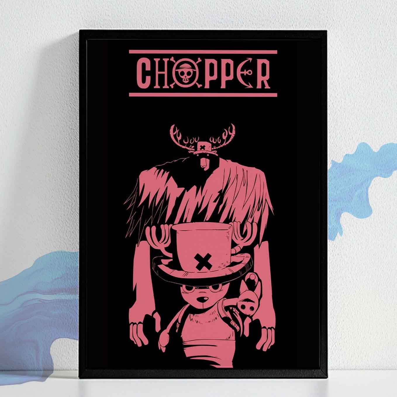 One Piece Chopper Monster point Poster Art Framed 13x19-Inch