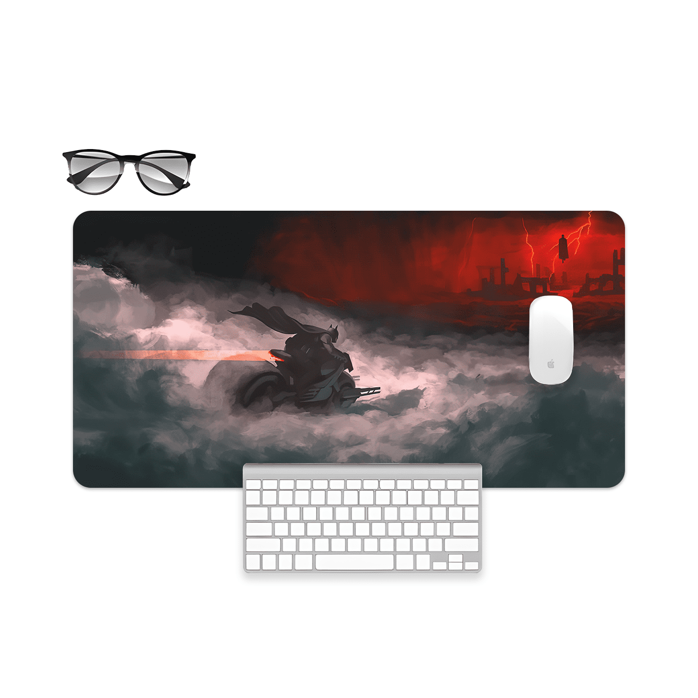 DC Batman VS Superman Art Mouse Pad - 23.6 x 11 Inches Desk Pad - Gaming and Workstation Mat for Vengence Art Fans - Non-Slip Rubber Base - Smooth Surface for Precise Control