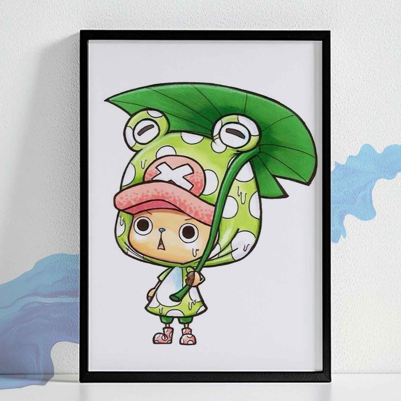 One Piece Tony Tony Chopper Poster Art Framed (13x19-Inch, Plexi-Glass, Textured Frame)