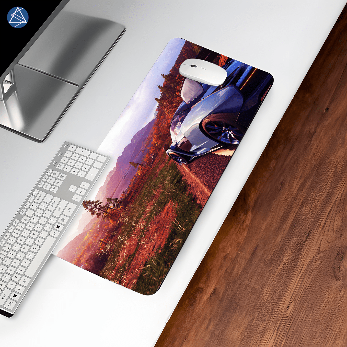 Forza Horizon 5 Sports Luxury Car Art Mouse Pad - 23.6 x 11 Inches Desk Pad - Gaming and Workstation Mat for Racing Games Fans - Non-Slip Rubber Base - Smooth Surface for Precise Control
