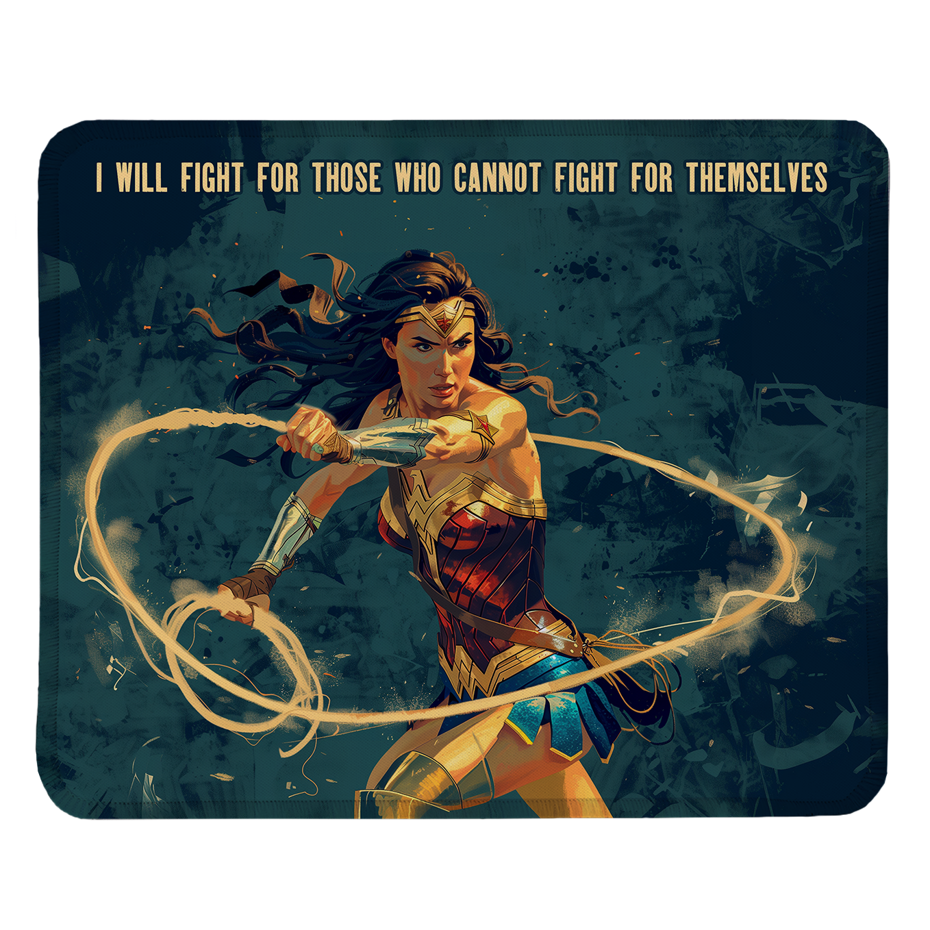 Wonder Women Set of 2 Stitched Gaming Mouse Pads with Anti-Slip Rubber Base and Waterproof Surface