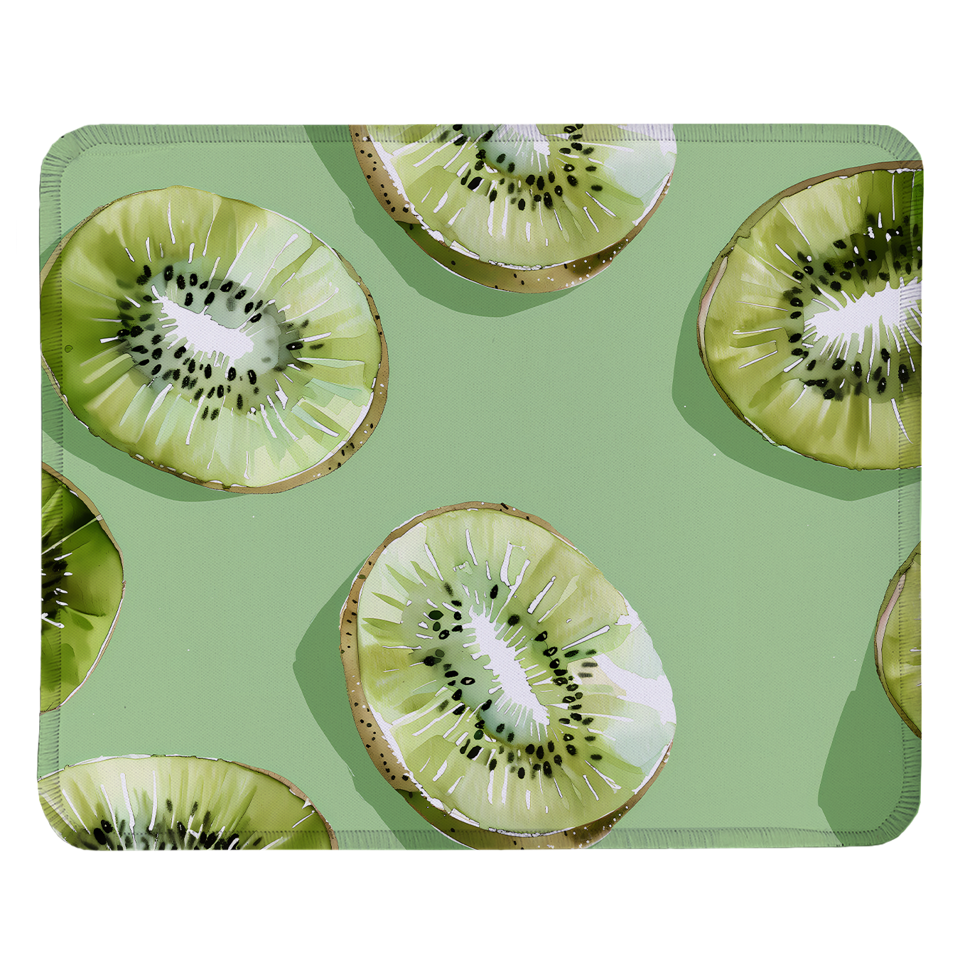 Summer Fresh Fruity Art – Set of 2 Stitched Gaming Mouse Pads with Anti-Slip Rubber Base and Waterproof Surface