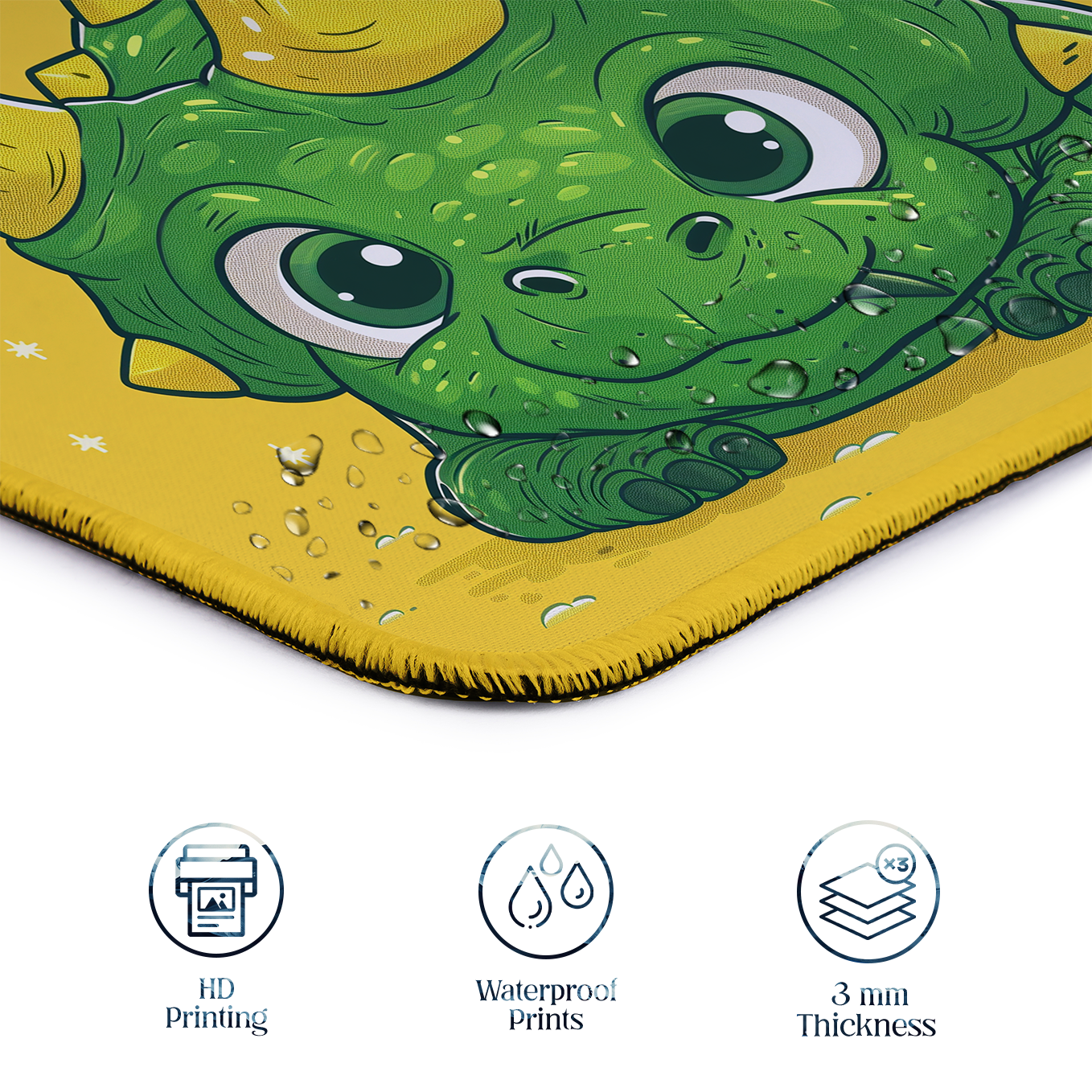 Sarcastic Cartoons – Set of 2 Stitched Gaming Mouse Pads with Anti-Slip Rubber Base and Waterproof Surface