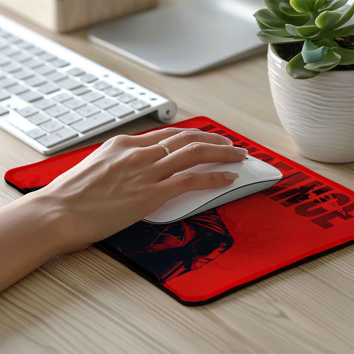 Batman Set of 2 Stitched Gaming Mouse Pads with Anti-Slip Rubber Base and Waterproof Surface