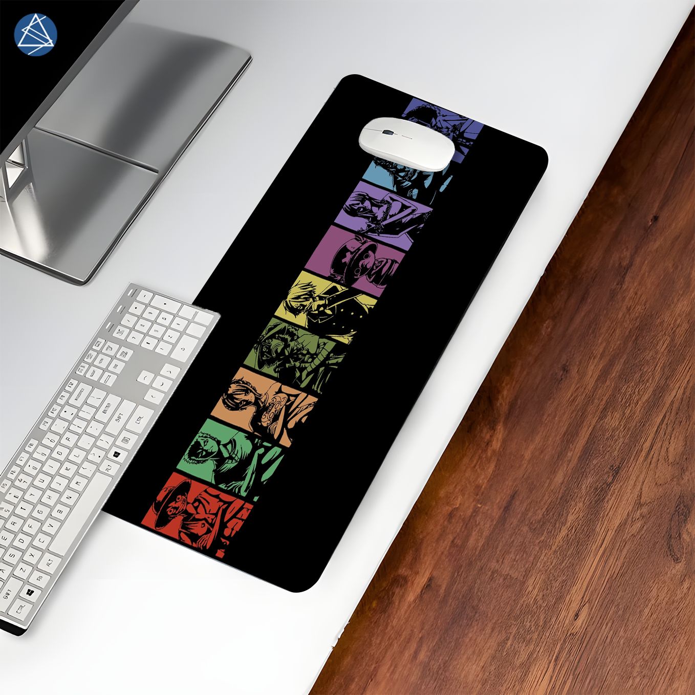 One Piece Mouse Pad - 23.6 x 11 Inch Desk Pad - Gaming and Workstation Mat - Non-Slip Rubber Base - Smooth Surface for Precise Control