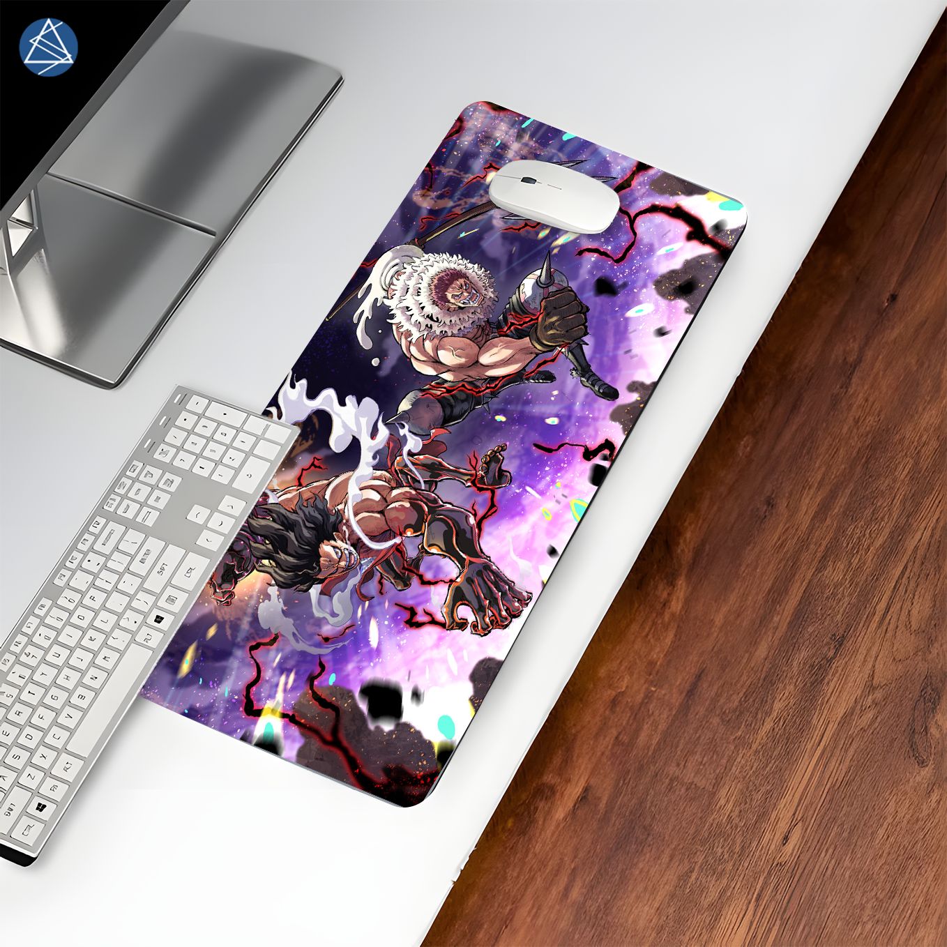 One Piece Luffy VS Katakuri Mouse Pad - 23.6 x 11 Inches Desk Pad - Gaming and Workstation Mat for Snake Man Fans - Non-Slip Rubber Base - Smooth Surface for Precise Control