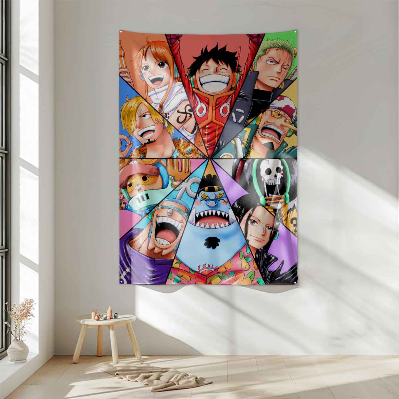 One Piece Anime Tapestry Wall Hanging – Vivid Straw hat pirates Tapestries for Bedroom Living Room (60x42 inch) Premium Polyester Fabric