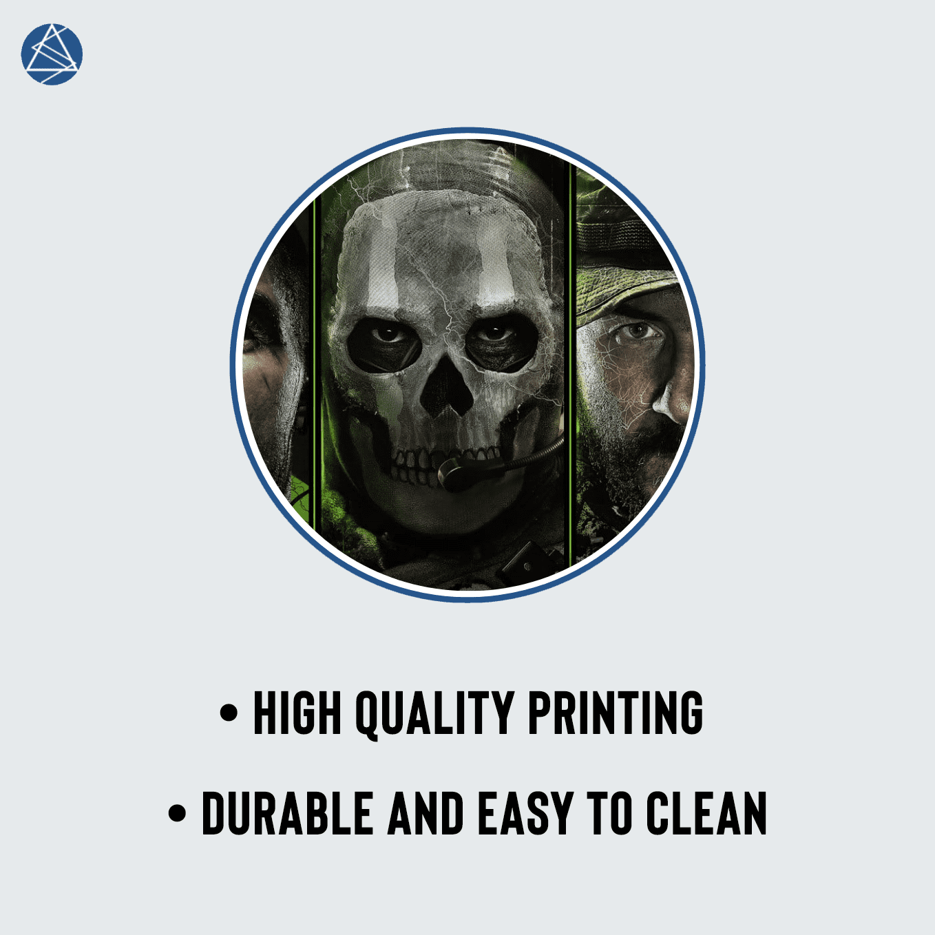 Call of Duty MW2 Ghost Art Mouse Pad - 23.6 x 11 Inches Desk Pad - Gaming and Workstation Mat for Action Fans - Non-Slip Rubber Base - Smooth Surface for Precise Control