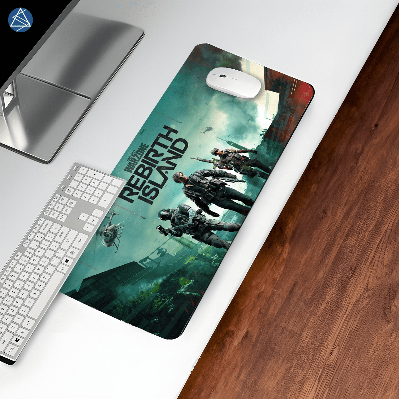 Call of Duty Rebirth Island Art Mouse Pad - 23.6 x 11 Inches Desk Pad - Gaming and Workstation Mat for Shooting Games Fans - Non-Slip Rubber Base - Smooth Surface for Precise Control