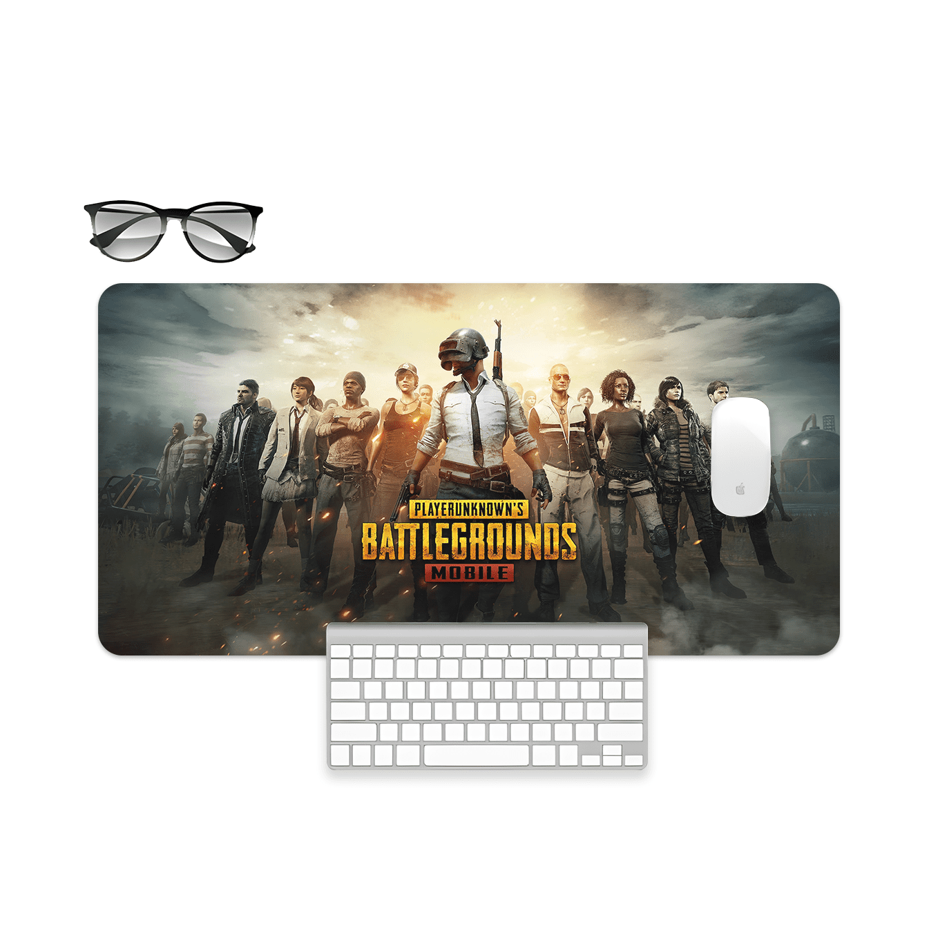 Player's unknown battleground India Art Mouse Pad - 23.6 x 11 Inches Desk Pad - Gaming and Workstation Mat for Shooting games Fans - Non-Slip Rubber Base - Smooth Surface for Precise Control