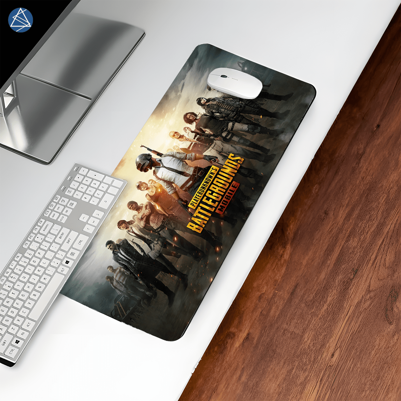 Player's unknown battleground India Art Mouse Pad - 23.6 x 11 Inches Desk Pad - Gaming and Workstation Mat for Shooting games Fans - Non-Slip Rubber Base - Smooth Surface for Precise Control