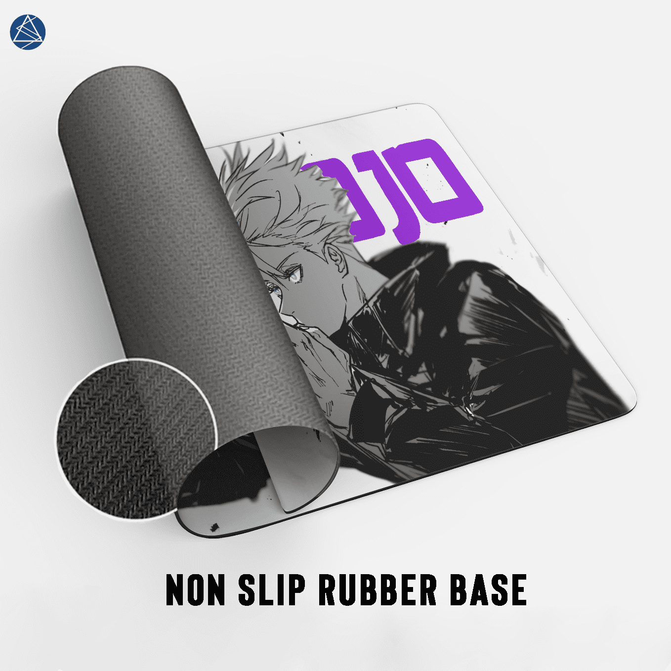 Gojo Satoru Hollow Purple Mouse Pad - 23.6 x 11 Inches Desk Pad - Gaming and Workstation Mat for Jujutsu Kaisen Fans - Non-Slip Rubber Base - Smooth Surface for Precise Control