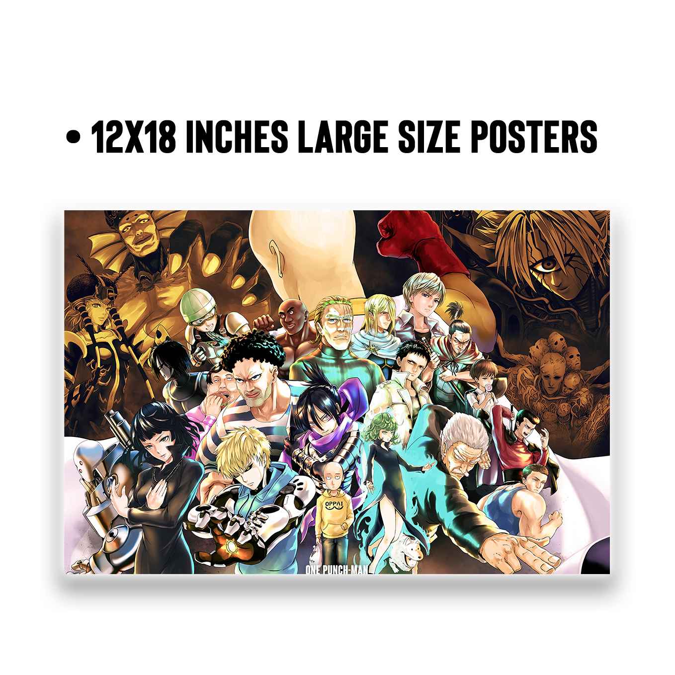One Punch Man set of 10 Landscape posters (12x18-Inch, 350 GSM) Comes with Double sided tape
