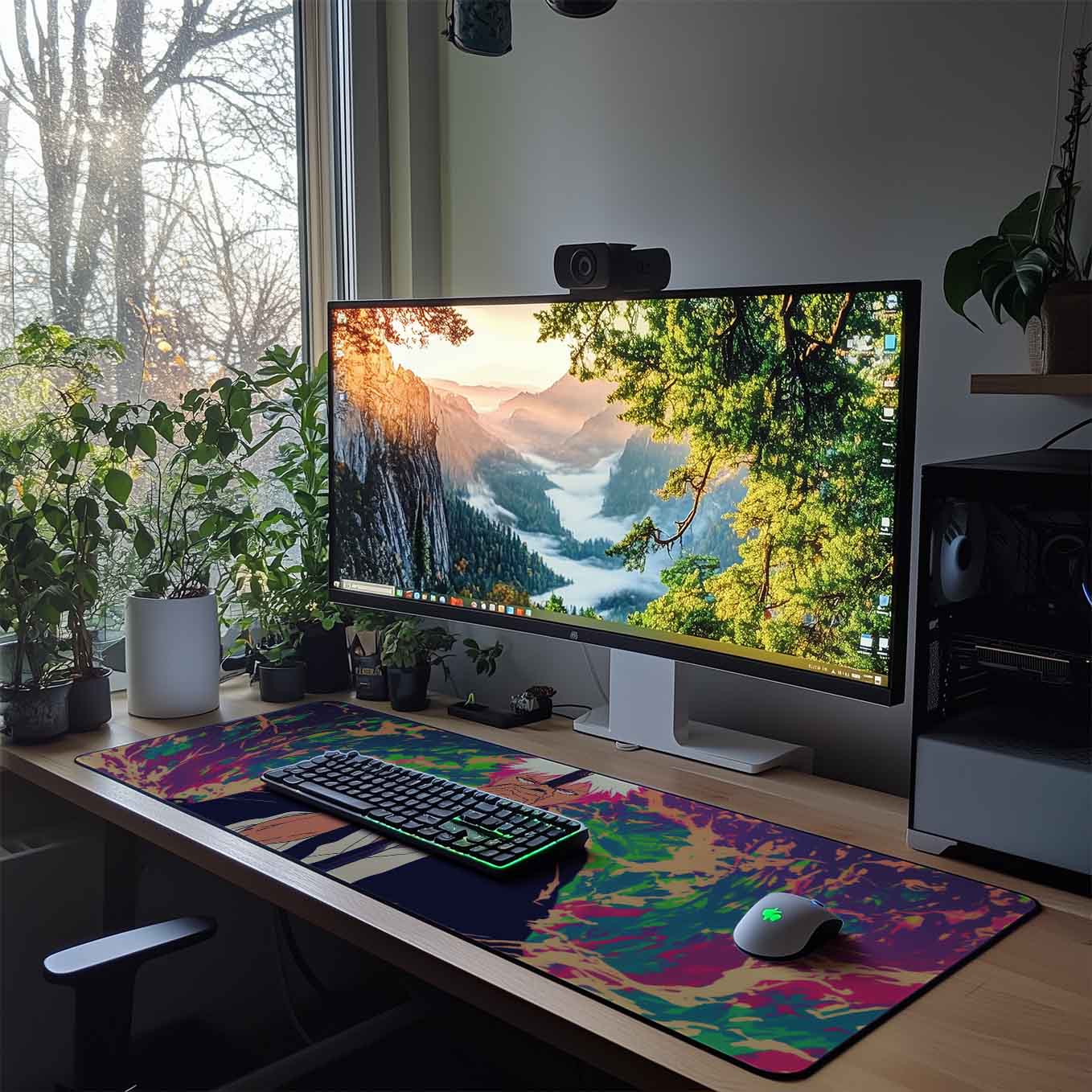 Bleach Ichigo Anime XXXL Deskpad – 36x14 Inches Extra Large Mouse Pad with Non-Slip Rubber base, Stitched Edges, Waterproof Surface – Ideal for Gaming and Office Desk