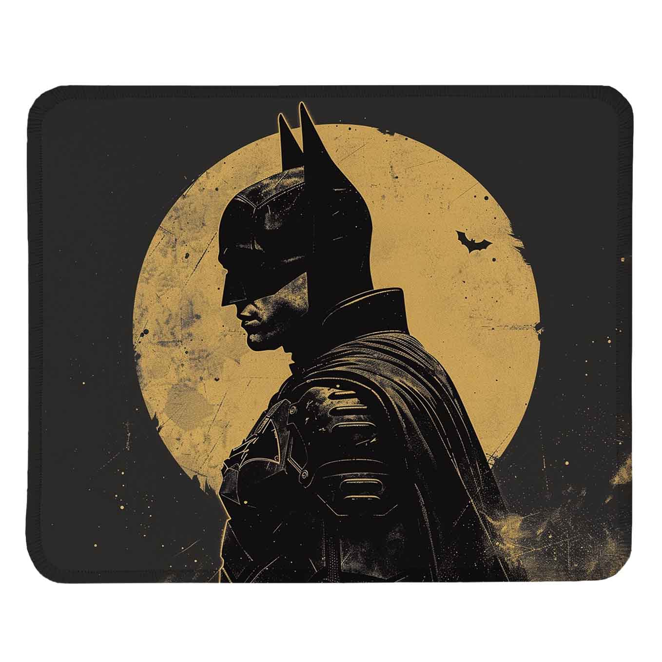 Batman Set of 2 Stitched Gaming Mouse Pads with Anti-Slip Rubber Base and Waterproof Surface