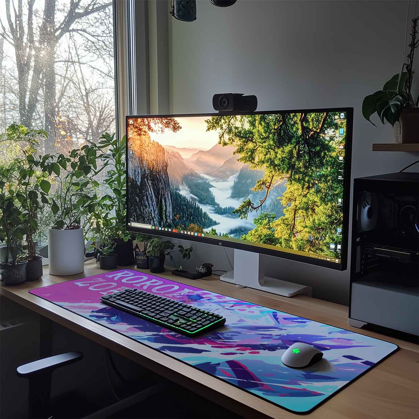 Roronoa Zoro XXXL Deskpad – 36x14 Inches Extra Large Mouse Pad with Non-Slip Rubber base, Stitched Edges, Waterproof Surface – Ideal for Gaming and Office Desk