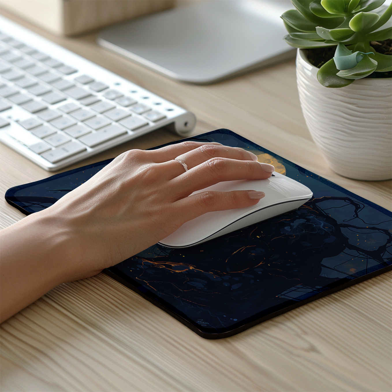 Venom Set of 2 Stitched Gaming Mouse Pads with Anti-Slip Rubber Base and Waterproof Surface