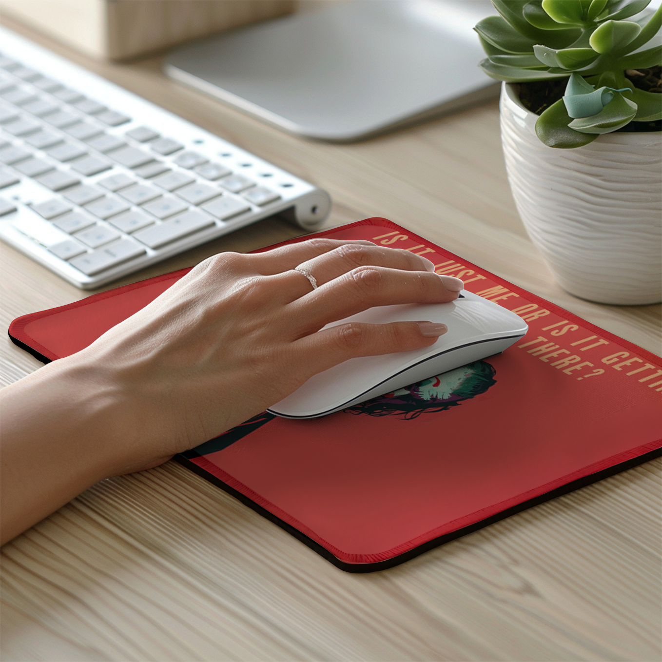 Joker Set of 2 Stitched Gaming Mouse Pads with Anti-Slip Rubber Base and Waterproof Surface