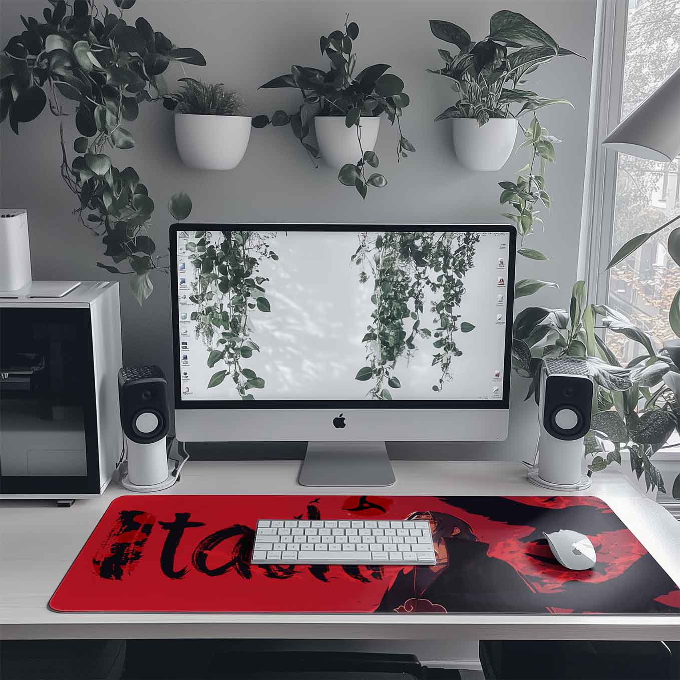 Itachi Anime XXXL Deskpad – 36x14 Inches Extra Large Mouse Pad with Non-Slip Rubber base, Stitched Edges, Waterproof Surface – Ideal for Gaming and Office Desk
