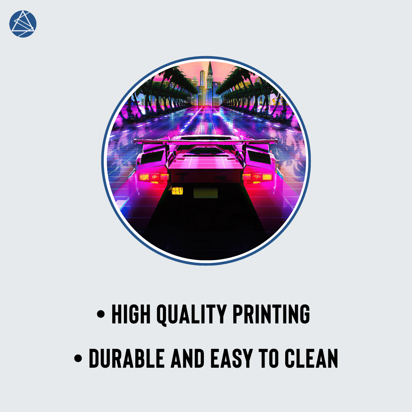 Retro City Synth-Wave Supercar Art Mouse Pad - 23.6 x 11 Inches Desk Pad - Gaming and Workstation Mat for Car Enthusiasts - Non-Slip Rubber Base - Smooth Surface for Precise Control