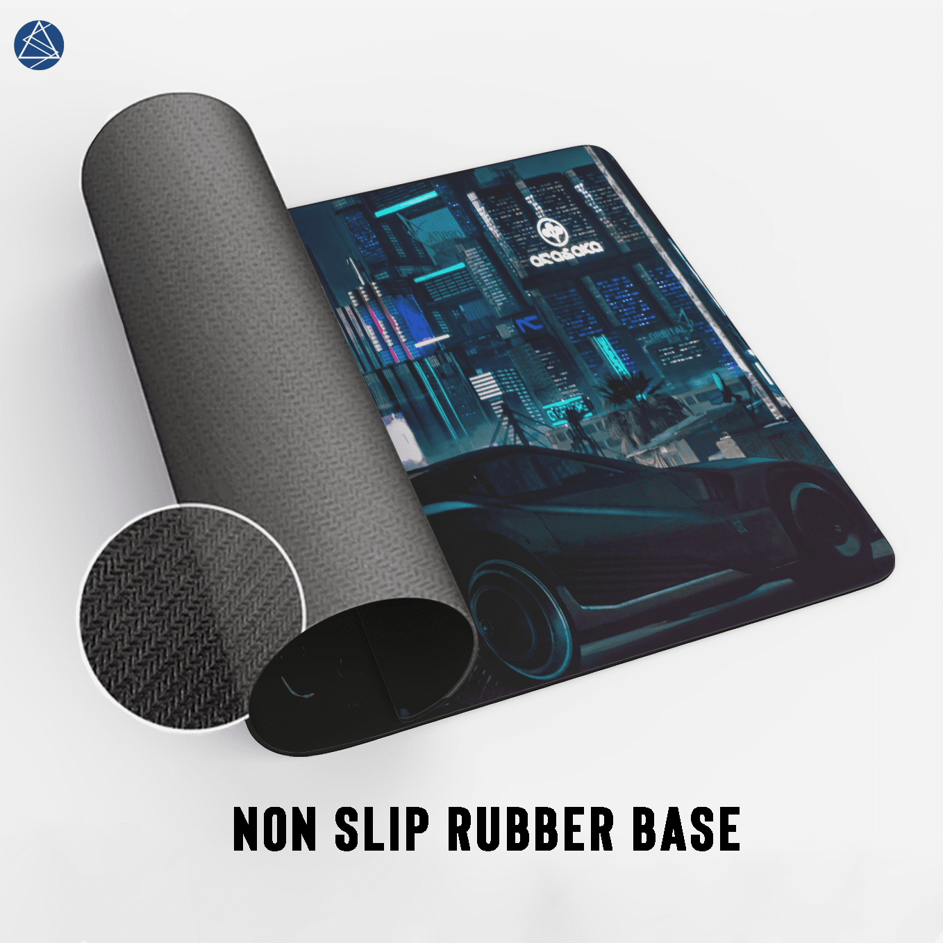Cyberpunk 2077 Digital Art Mouse Pad - 23.6 x 11 Inches Desk Pad - Gaming and Workstation Mat for Open World Games Enthusiasts - Non-Slip Rubber Base - Smooth Surface for Precise Control