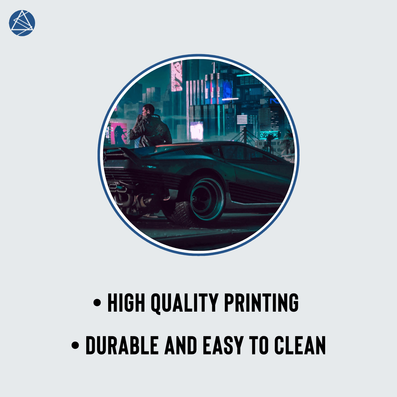 Cyberpunk 2077 Digital Art Mouse Pad - 23.6 x 11 Inches Desk Pad - Gaming and Workstation Mat for Open World Games Enthusiasts - Non-Slip Rubber Base - Smooth Surface for Precise Control