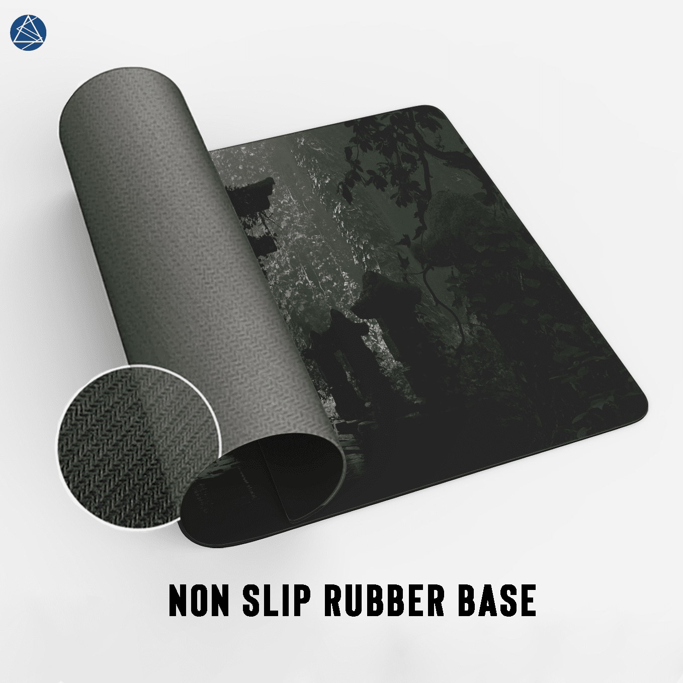 A Long Way to Greatness Art Mouse Pad - 23.6 x 11 Inches Desk Pad - Gaming and Workstation Mat for Samurai Fans - Non-Slip Rubber Base - Smooth Surface for Precise Control