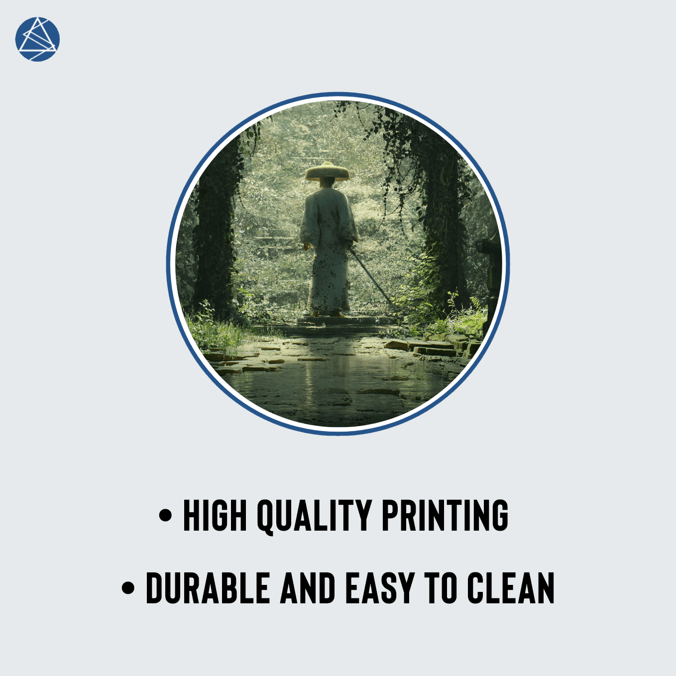 A Long Way to Greatness Art Mouse Pad - 23.6 x 11 Inches Desk Pad - Gaming and Workstation Mat for Samurai Fans - Non-Slip Rubber Base - Smooth Surface for Precise Control