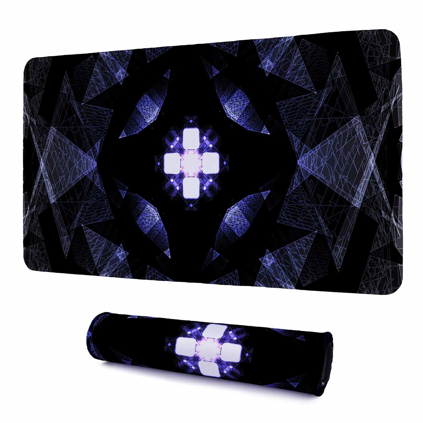 Abstract Lighting Textured Art Mouse Pad - 23.6 x 11 Inches Desk Pad Gaming and Workstation Mat for Art Fans - Non-Slip Rubber Base - Smooth Surface for Precise Control