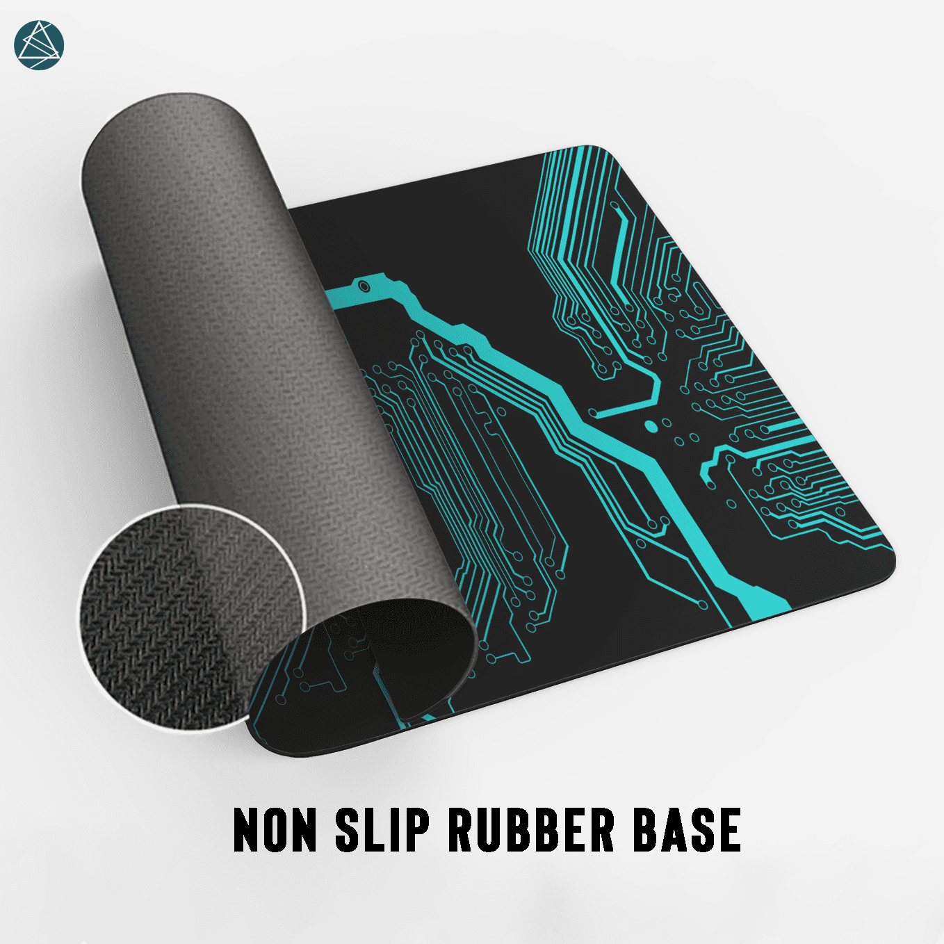 Neon Digital Circuit Board Art Mouse Pad - 23.6 x 11 Inches Desk Pad - Gaming and Workstation Mat for Technology Art Fans - Non-Slip Rubber Base - Smooth Surface for Precise Control
