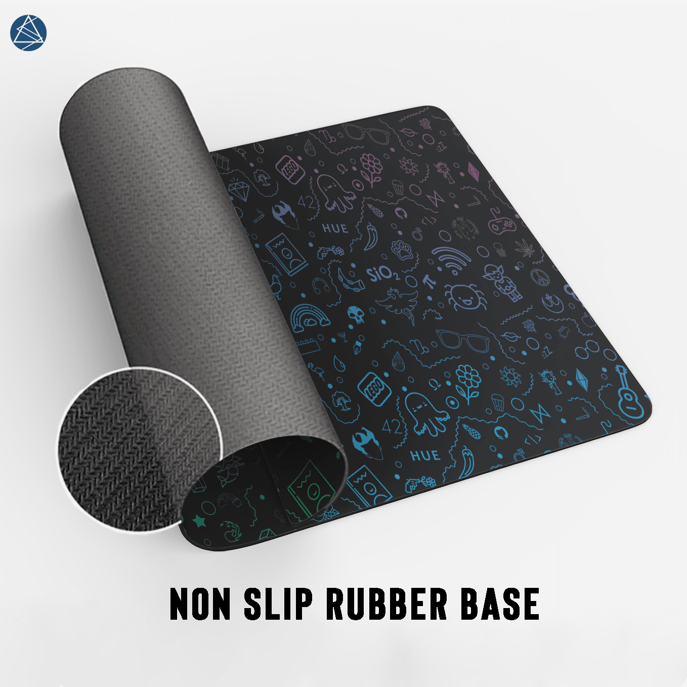Abstract Clutter Artwork Mouse Pad - 23.6 x 11 Inches Desk Pad - Gaming and Workstation Mat for Digital Art Fans - Non-Slip Rubber Base - Smooth Surface for Precise Control