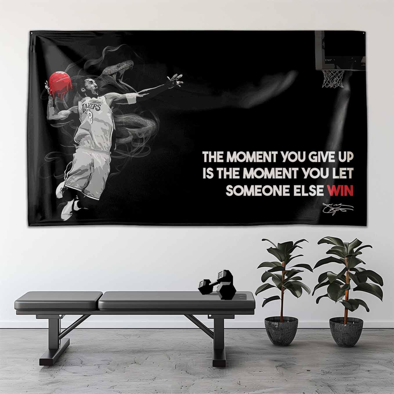 Motivational Cristiano Ronaldo CR7 Soccer Tapestry - 73x43 Inches Inspirational Wall Hanging, Premium Polyester Fabric, Vivid Print, Machine Washable, Durable and Lightweight for Gym, Office, or Home Décor
