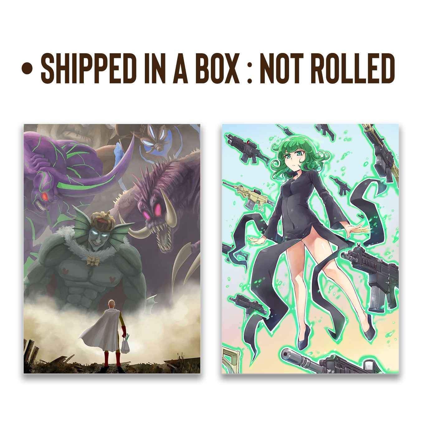 One Punch Man set of 10 Portrait posters ( 12x18, 350 GSM ) Comes with double sided tape
