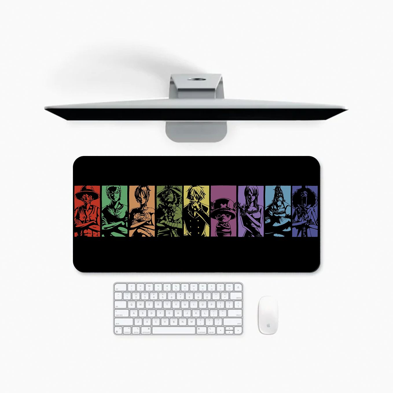 One Piece Mouse Pad - 23.6 x 11 Inch Desk Pad - Gaming and Workstation Mat - Non-Slip Rubber Base - Smooth Surface for Precise Control