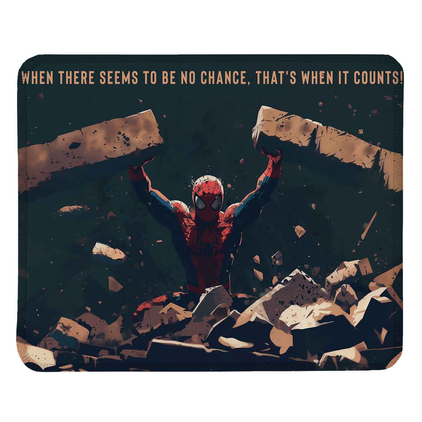 Spiderman Set of 2 Stitched Gaming Mouse Pads with Anti-Slip Rubber Base and Waterproof Surface