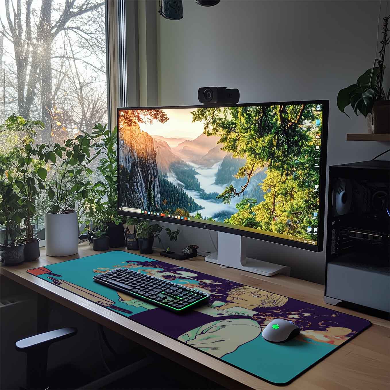 Vinsmoke Sanji Chef XXXL Deskpad – 36x14 Inches Extra Large Mouse Pad with Non-Slip Rubber base, Stitched Edges, Waterproof Surface – Ideal for Gaming and Office Desk