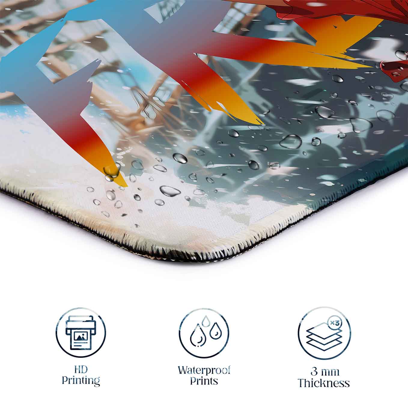 Luffy Freedom Anime XXXL Deskpad – 36x14 Inches Extra Large Mouse Pad with Non-Slip Rubber base, Stitched Edges, Waterproof Surface – Ideal for Gaming and Office Desk