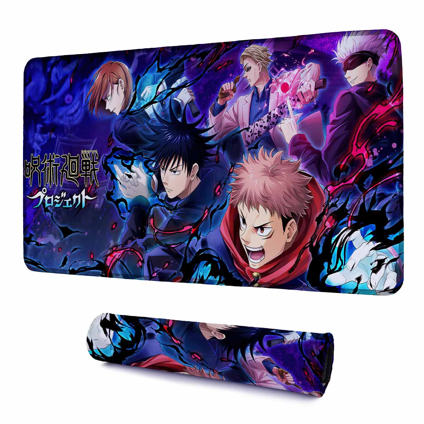 Jujutsu Kaisen Mouse Pad - 23.6 x 11 Inches Desk Pad - Gaming and Workstation Mat for Sorcery Fight Fans - Non-Slip Rubber Base - Smooth Surface for Precise Control