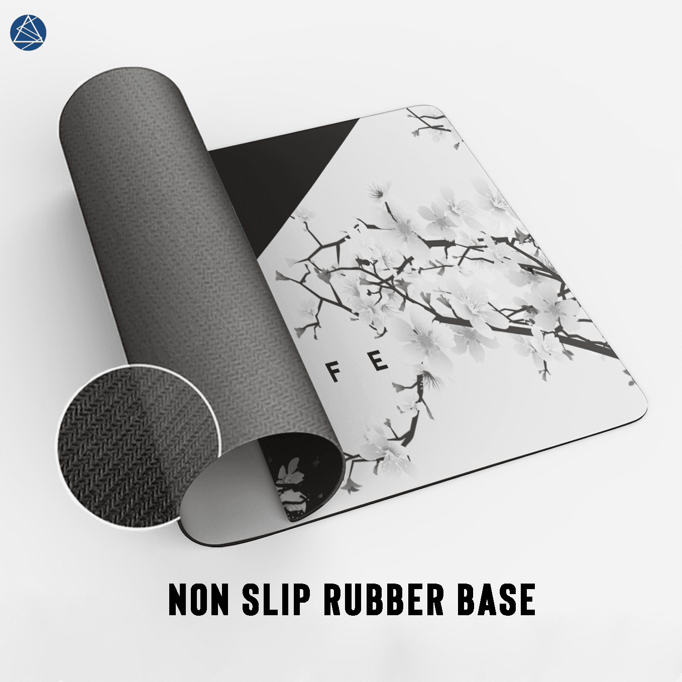 Minimalist Cycle of Life Art Mouse Pad - 23.6 x 11 Inches Desk Pad - Gaming and Workstation Mat for Illustration Artwork Fans - Non-Slip Rubber Base - Smooth Surface for Precise Control