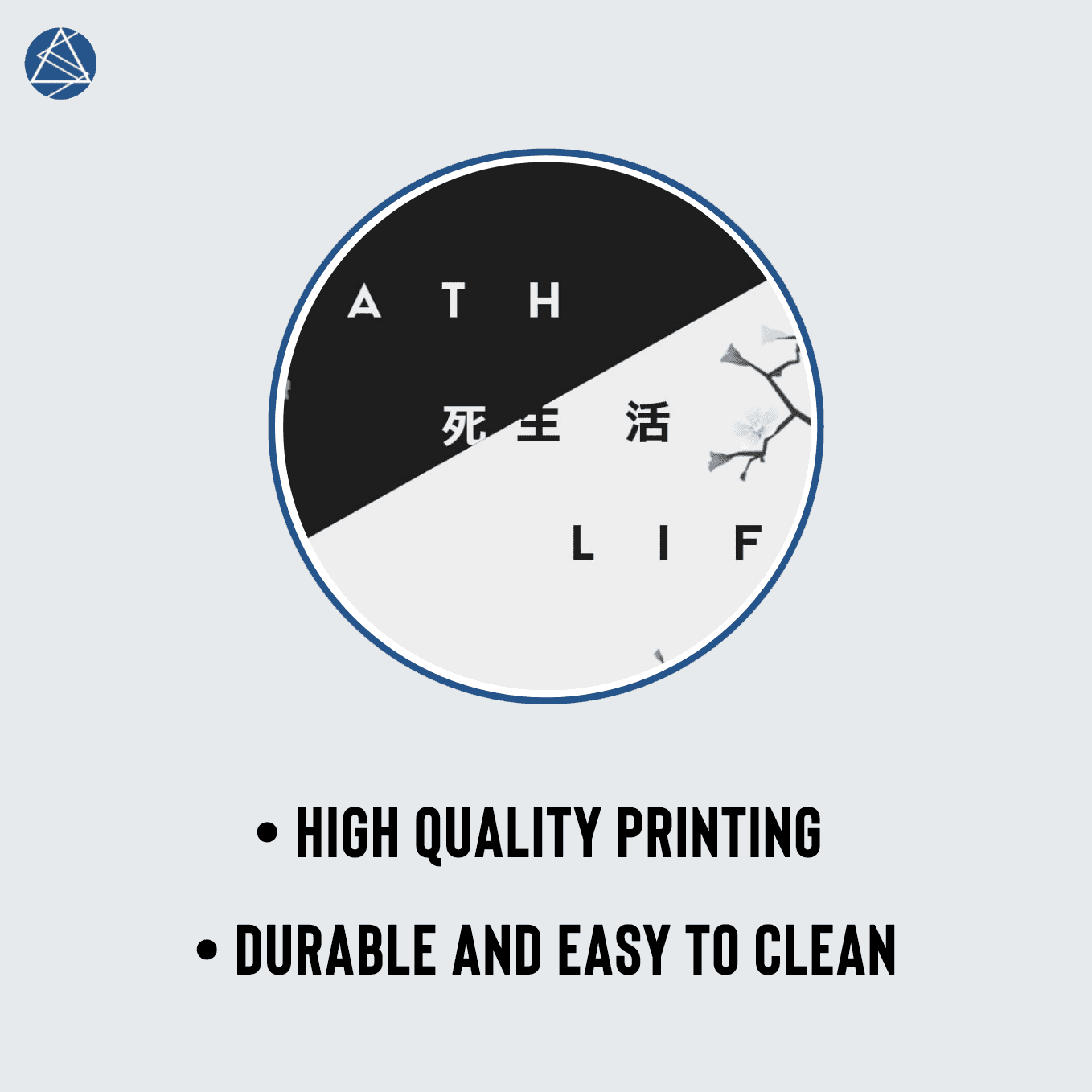 Minimalist Cycle of Life Art Mouse Pad - 23.6 x 11 Inches Desk Pad - Gaming and Workstation Mat for Illustration Artwork Fans - Non-Slip Rubber Base - Smooth Surface for Precise Control