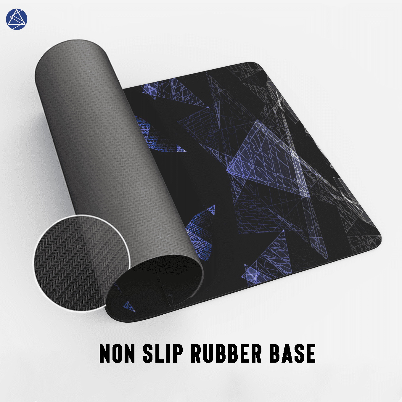 Abstract Lighting Textured Art Mouse Pad - 23.6 x 11 Inches Desk Pad Gaming and Workstation Mat for Art Fans - Non-Slip Rubber Base - Smooth Surface for Precise Control