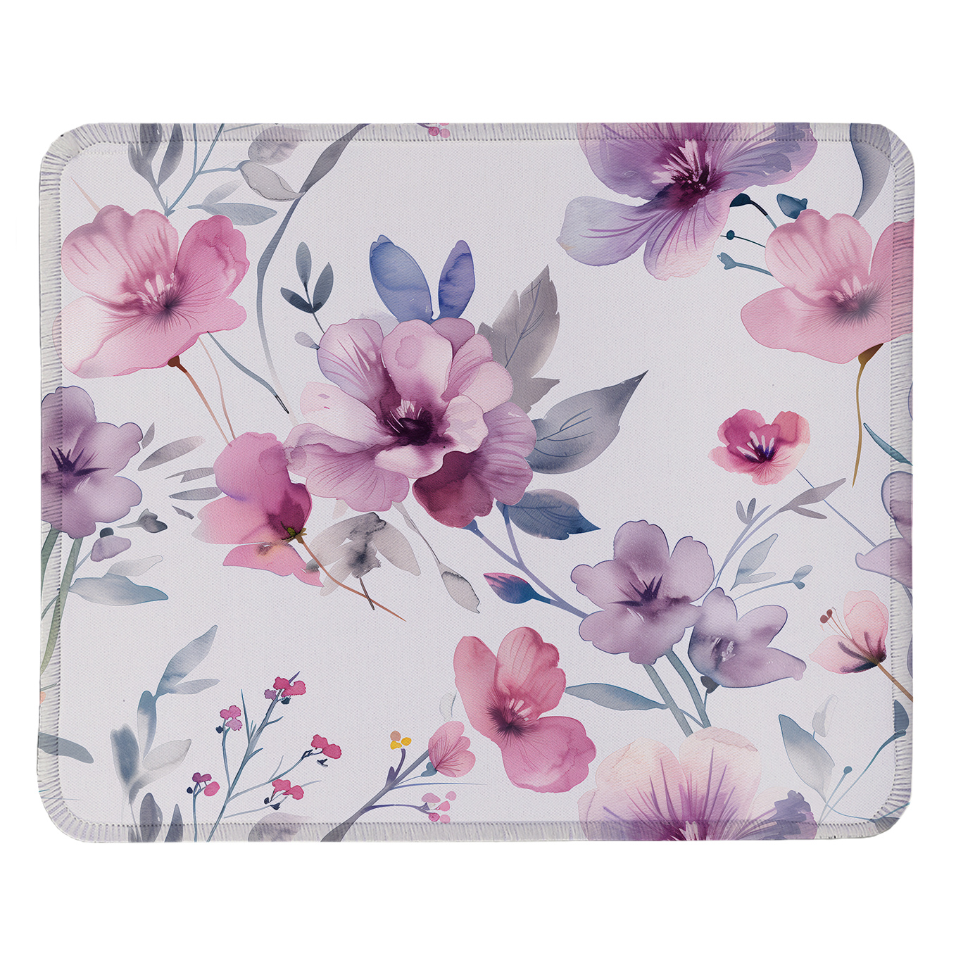 Bright Garden Bloom – Set of 2 Stitched Gaming Mouse Pads with Anti-Slip Rubber Base and Waterproof Surface