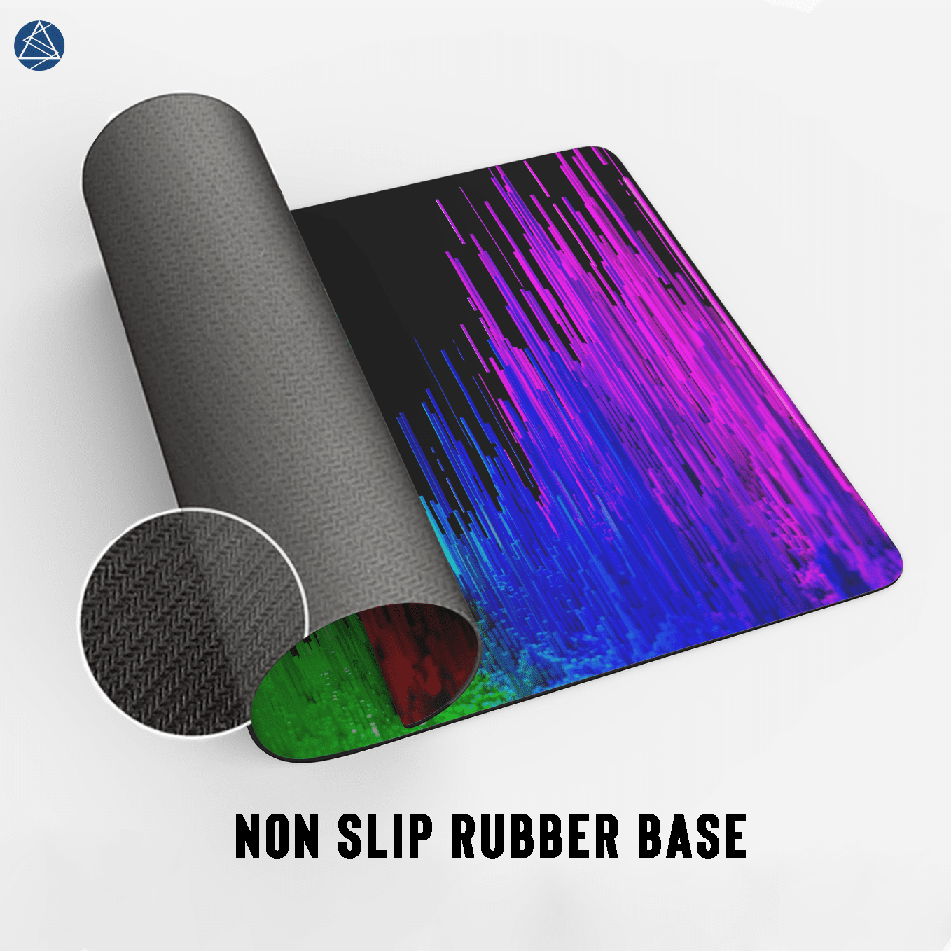Rainbow Spectrum Textured Art Mouse Pad - 23.6 x 11 Inches Desk Pad - Gaming and Workstation Mat for Abstract Art Fans - Non-Slip Rubber Base - Smooth Surface for Precise Control