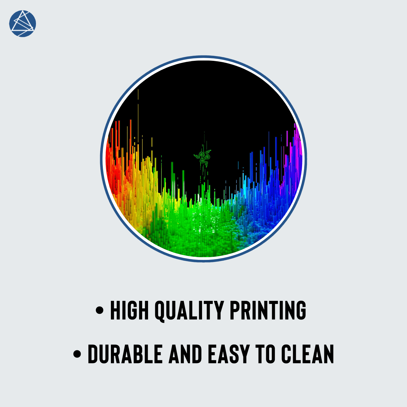 Rainbow Spectrum Textured Art Mouse Pad - 23.6 x 11 Inches Desk Pad - Gaming and Workstation Mat for Abstract Art Fans - Non-Slip Rubber Base - Smooth Surface for Precise Control